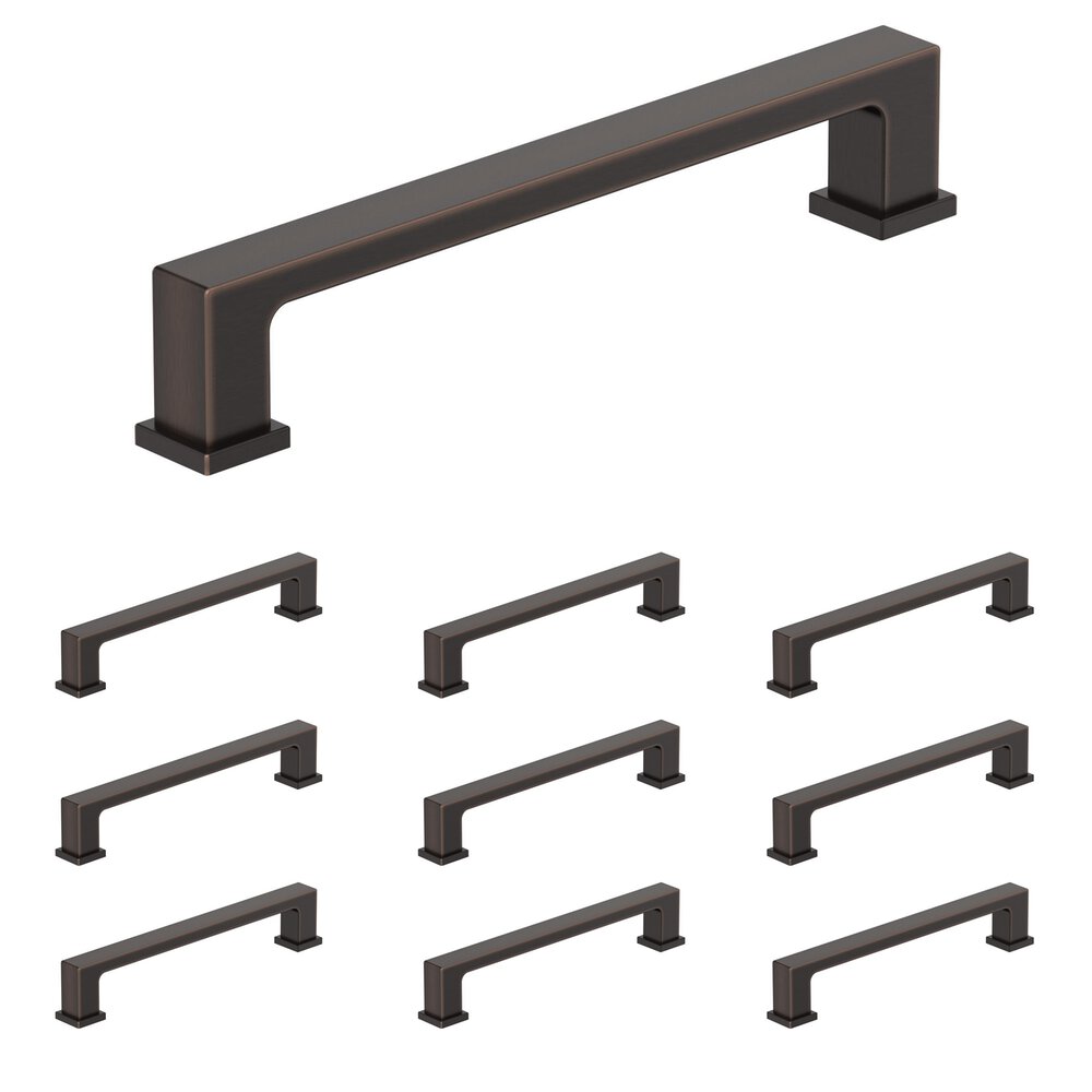 10 Pack 5-1/16" (128mm) Centers Pull in Oil Rubbed Bronze