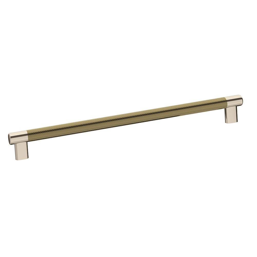12-5/8" (320 mm) Centers Pull in Polished Nickel And Golden Champagne