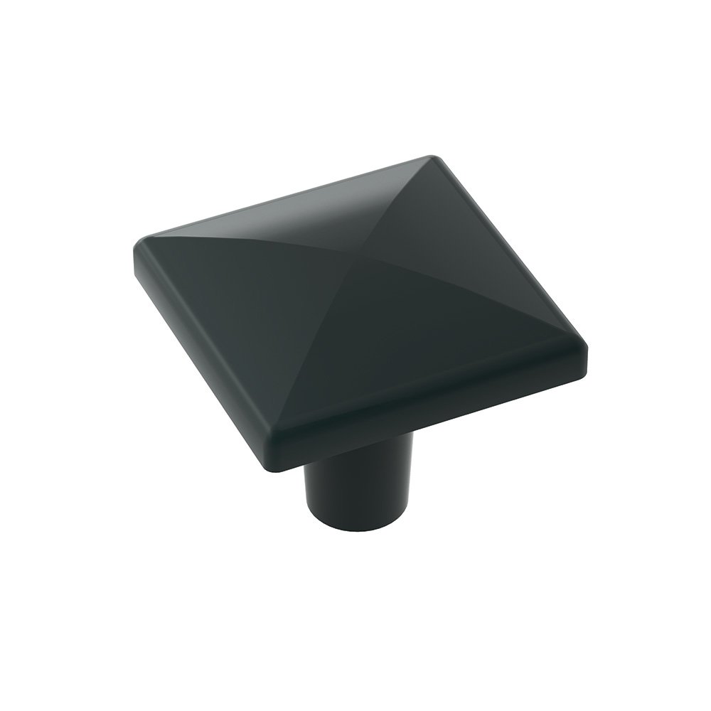 1 1/8" Square Knob in Flat Black