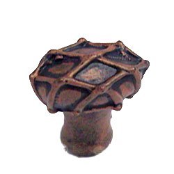 Harlequin Knob Small in Rust