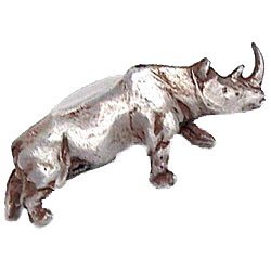 Rhino Knob Right in Bronze with Black Wash
