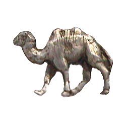 Camel Knob Left in Bronze with Black Wash