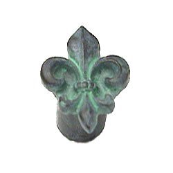 Fleur-de-lis Knob - Small in Bronze with Copper Wash