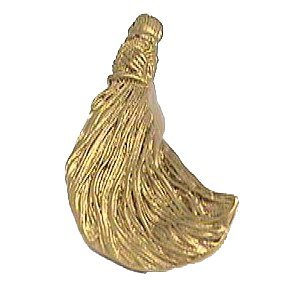 Tassel Knob (Medium Facing Right) in Bronze with Verde Wash