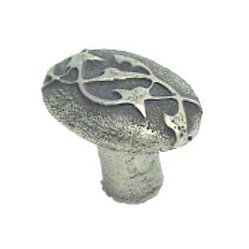 Lyric Large Knob in Pewter with Verde Wash