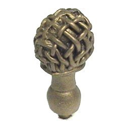 Chamberlain Knob - Small in Pewter with Terra Cotta Wash