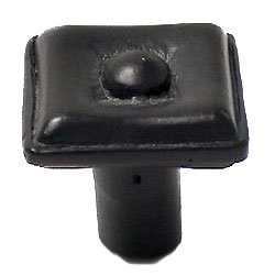Square Knob - Large in Rust with Black Wash