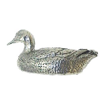 Duck Pull (Facing Left) in Bronze with Verde Wash