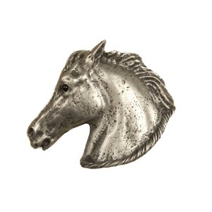 Horse's Rope Pull (Facing Left) in Bronze Rubbed