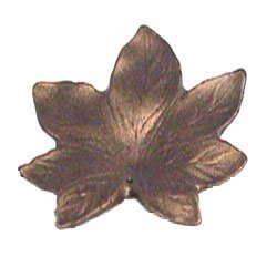 Maple Leaf Knob - Large in Bronze with Black Wash