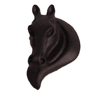 Stallion Horse Head Knob (Right) in Black with Copper Wash