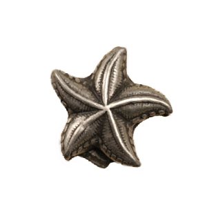 Starfish Knob (Small) in Pewter with Terra Cotta Wash