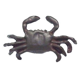 Crab Knob in Black with Terra Cotta Wash