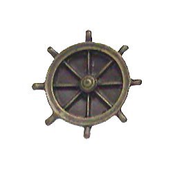 Captain's Wheel Knob in Bronze with Black Wash