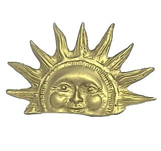 Sunrise Knob in Bronze with Black Wash