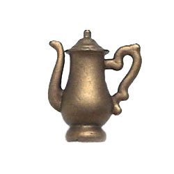 Coffee Pot Knob (Spout Left) in Pewter with Copper Wash