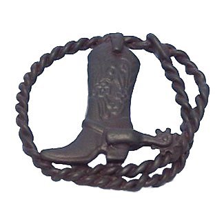 Boot in Lariat Knob (Facing Left) in Bronze Rubbed