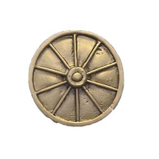 Wagon Wheel Knob (Medium) in Antique Gold