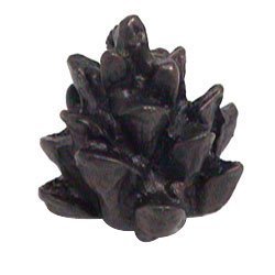 Pine Cone Top Knob in Black with Chocolate Wash