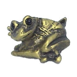 Frog Knob (Bug-Eyed) in Black with Bronze Wash