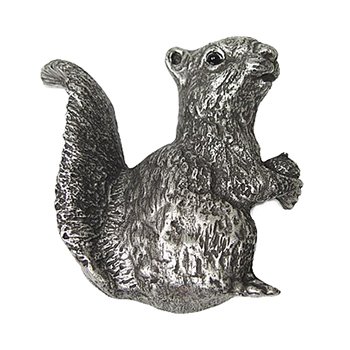 Squirrel Pull (Facing Right) in Pewter Bright