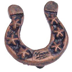 Horseshoe Knob in Bronze with Black Wash
