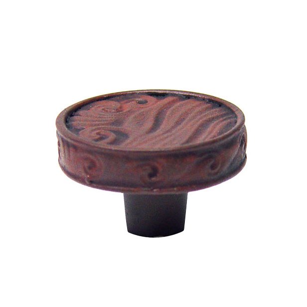 Surf Round Knob in Pewter with Copper Wash