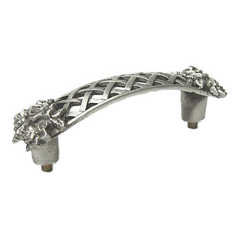 Rose Trellis Pull in Pewter with White Wash