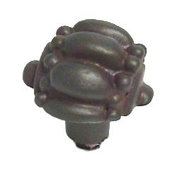 Renaissance Knob - Small in Black with Chocolate Wash