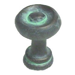 Apothecary Knob - Large in Black with Verde Wash