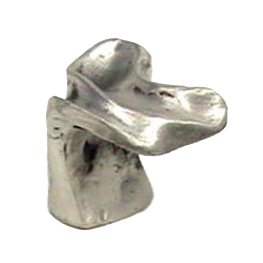 Clayforms D Knob - 1 1/4" in Brushed Natural Pewter