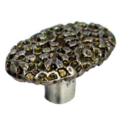 Cottage Lace Oval Knob in Pewter Matte