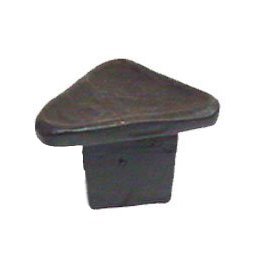 Stucco Knob D in Black with Cherry Wash
