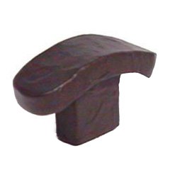 Stucco Knob F in Pewter with Cherry Wash