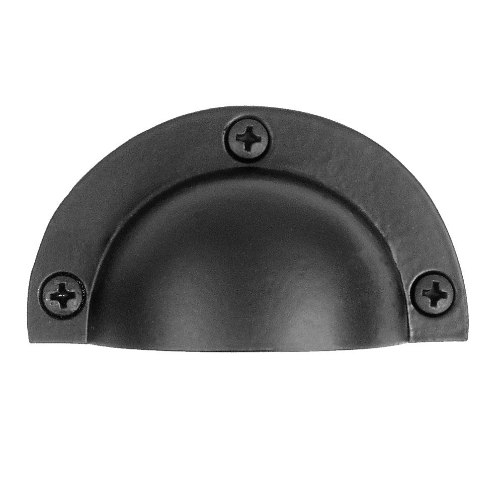 2 5/8" X 1 1/2" Front Mount Cup Pull in Black