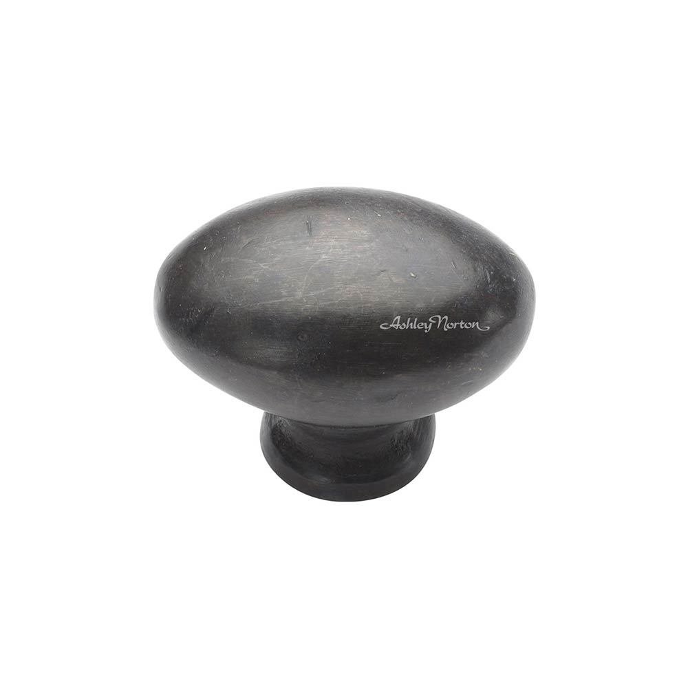 1 1/4" Long Oval (Egg) Knob in Dark Bronze