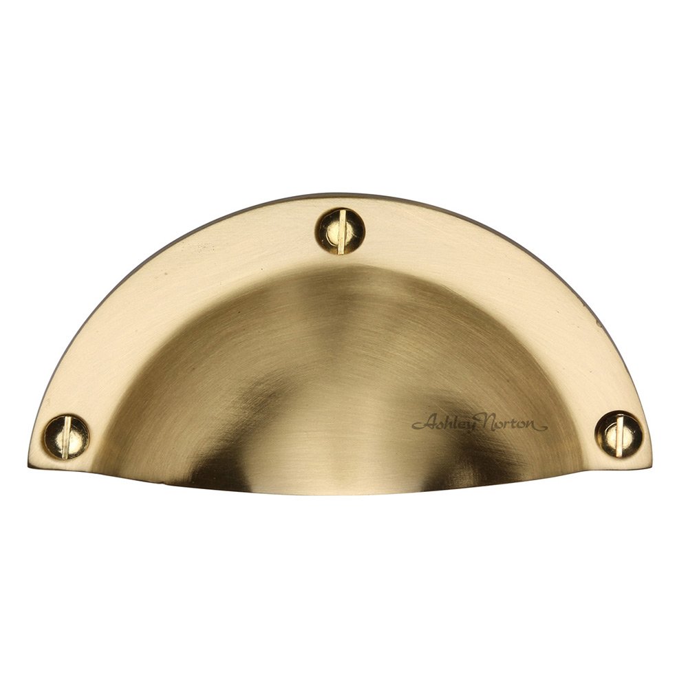 3 3/4" Front Mounted Bin Pull in Satin Brass