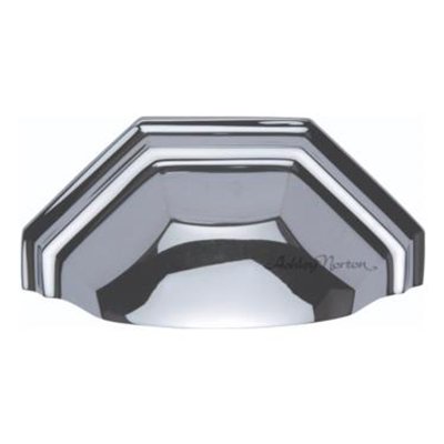 3 1/2" Centers Hex Bin Pull in Polished Chrome