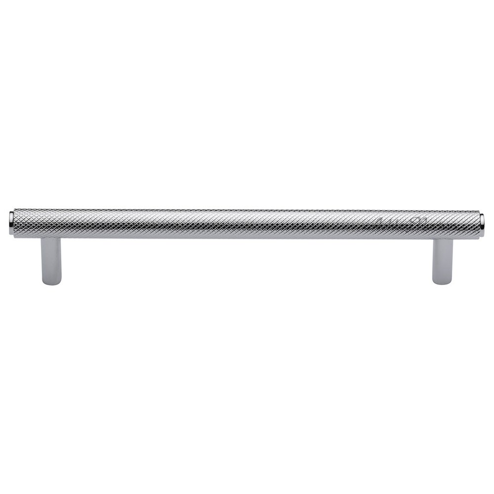 6" Centers Basel Knurled Pull in Polished Chrome
