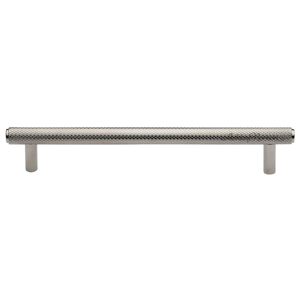 8" Centers Basel Knurled Pull in Polished Nickel