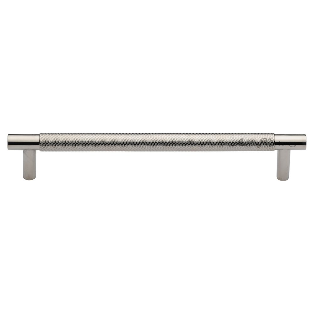 8" Centers Bern Knurled Pull in Polished Nickel