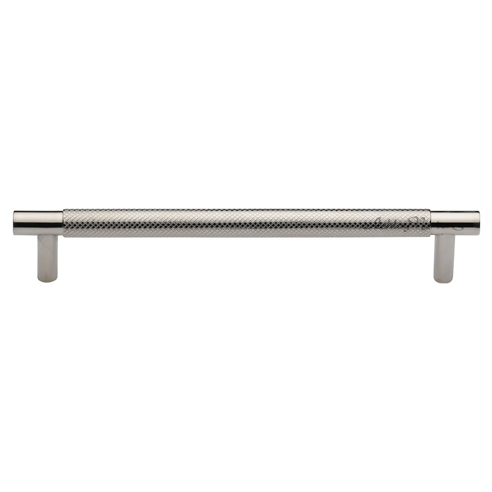 10" Centers Bern Knurled Pull in Polished Nickel