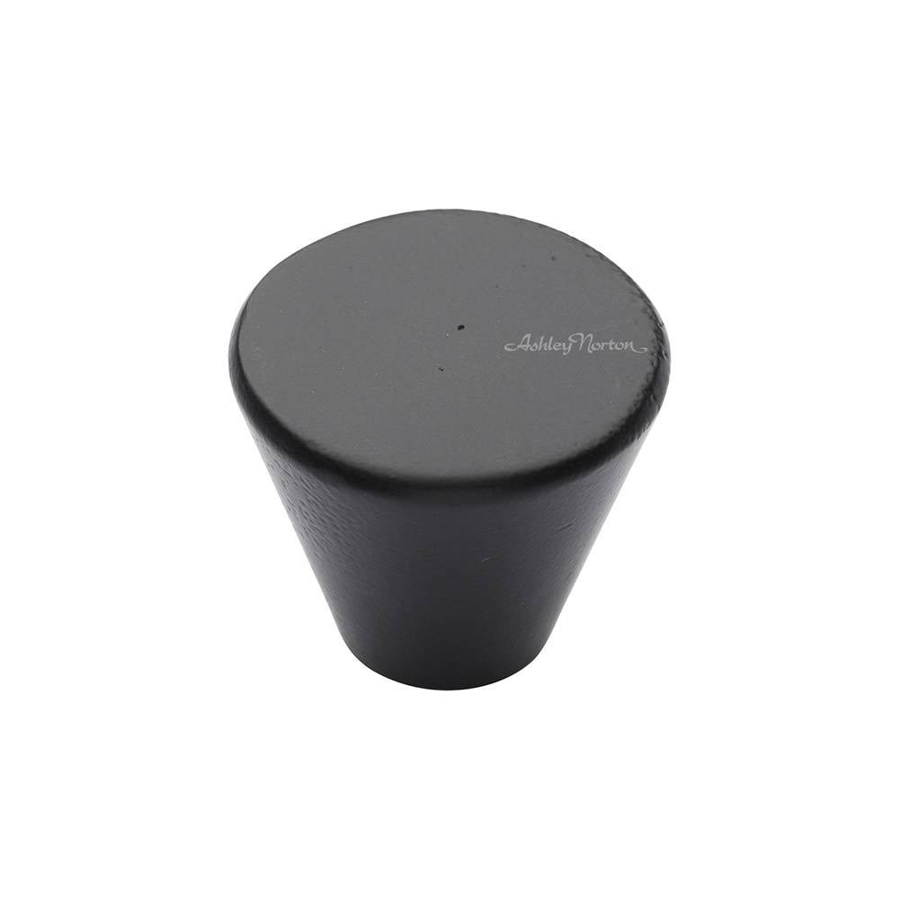 1 1/4" Round Conical Knob in Distressed Black