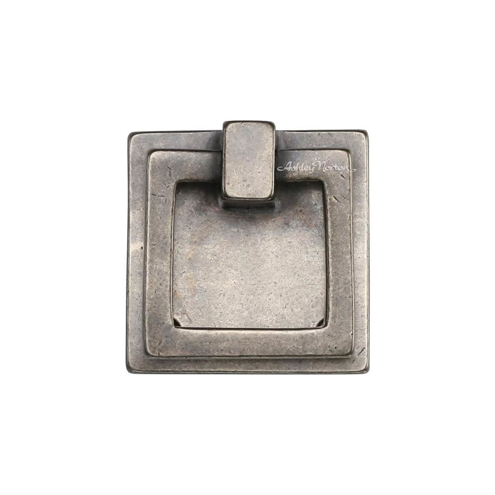 1 3/4" Long Square Drop Pull on Plate in White Medium