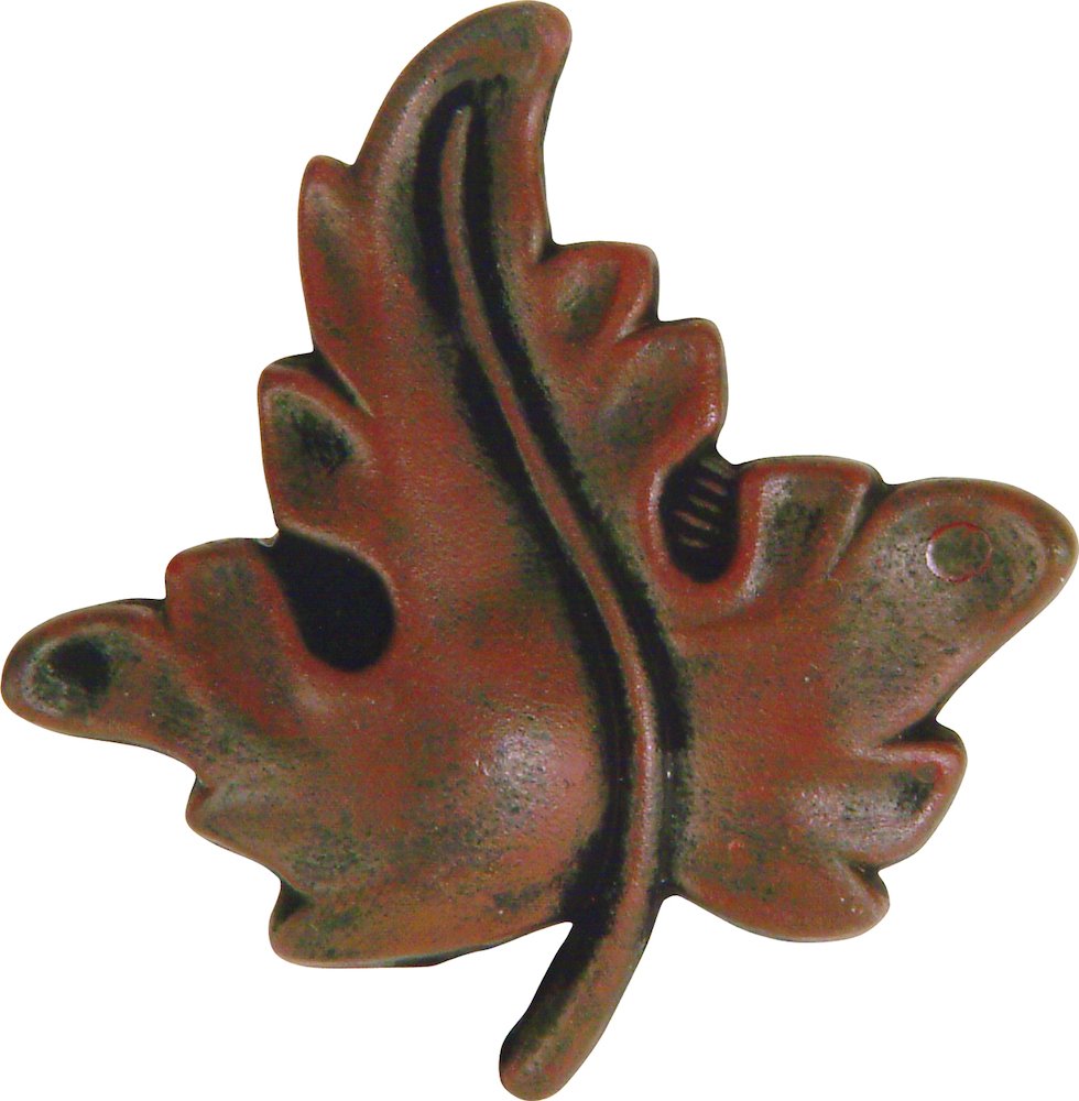 Oak Leaf Knob in Rust