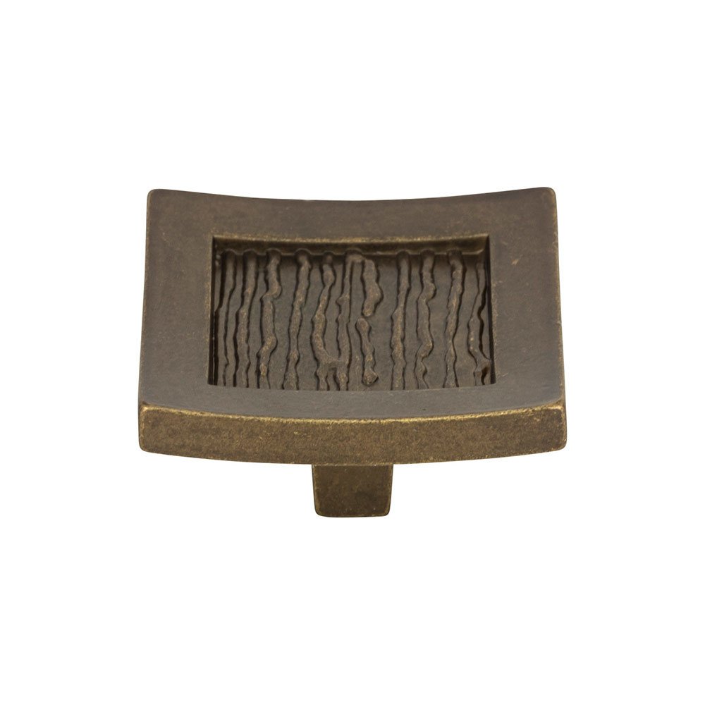 1 1/2" Square Knob in Burnished Bronze