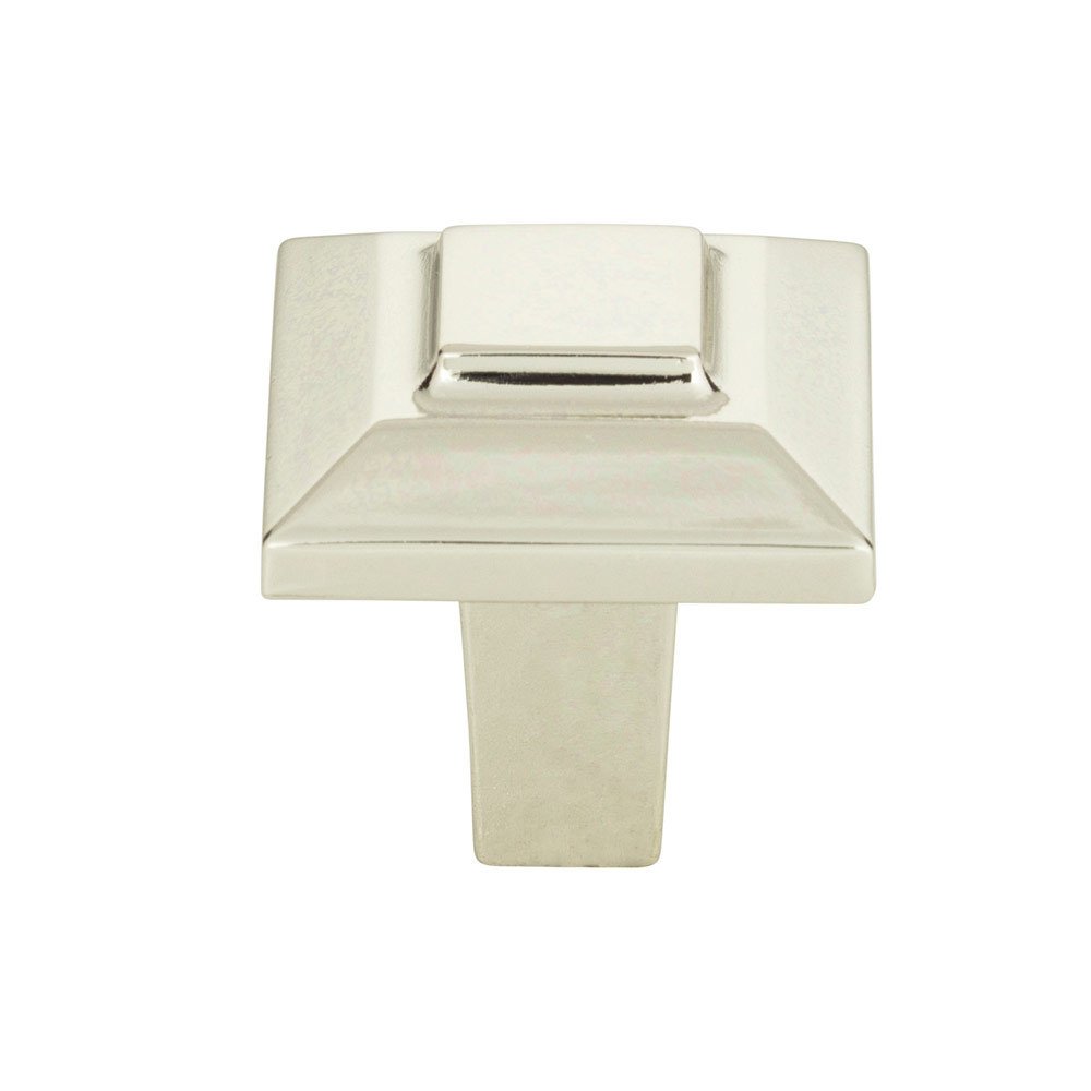 1" Small Square Knob in Polished Nickel