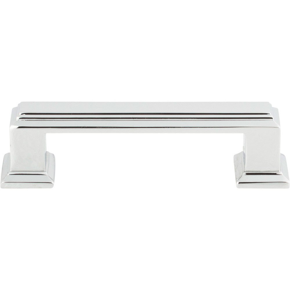 3 3/4" Centers Sutton Place Pull in Polished Chrome