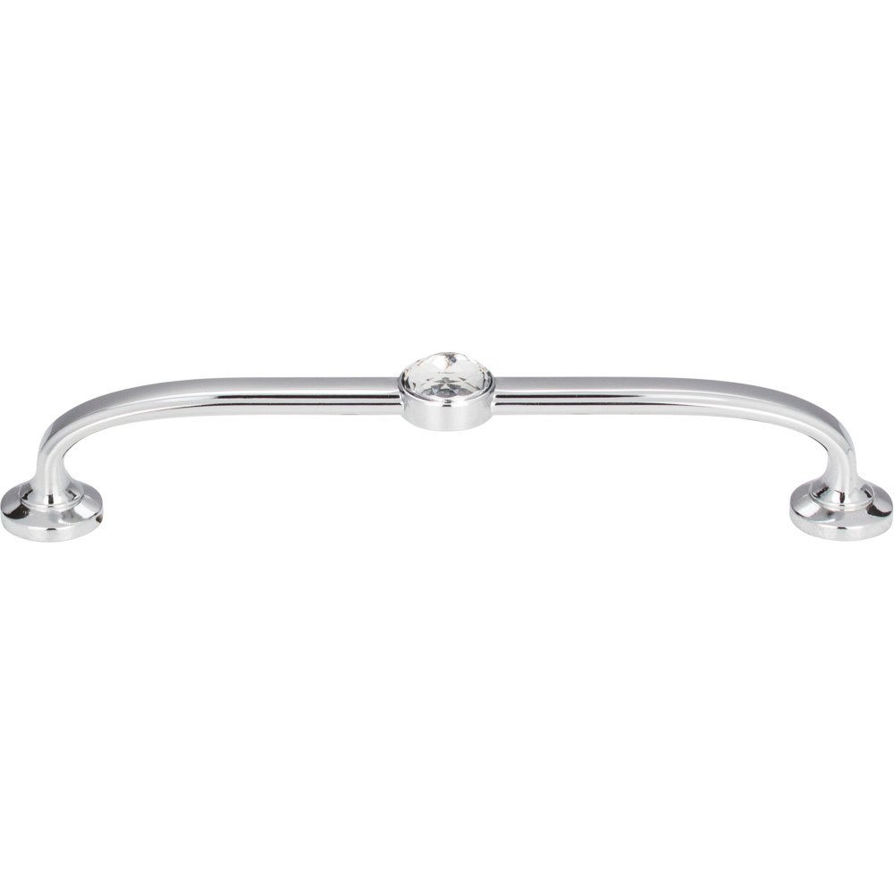 5" Centers Crystal Bracelet Pull in Polished Chrome