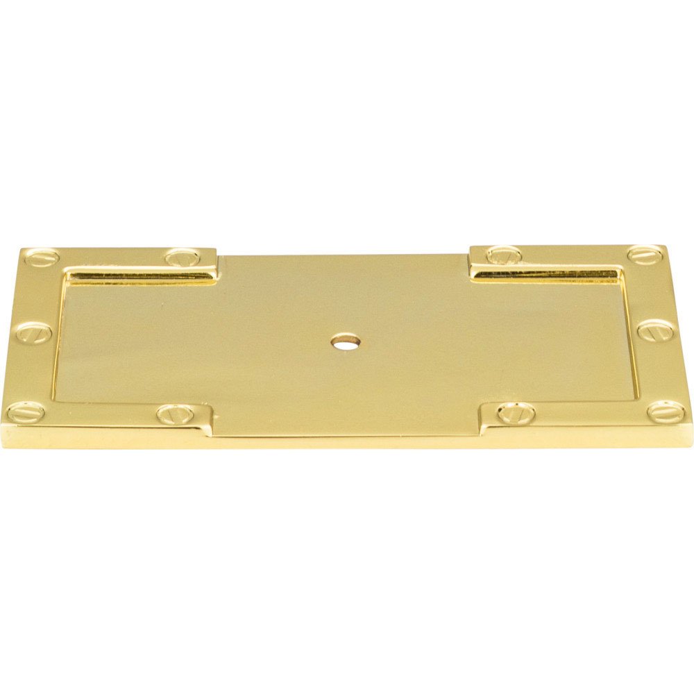 3 11/16" L-Bracket Backplate in Polished Brass